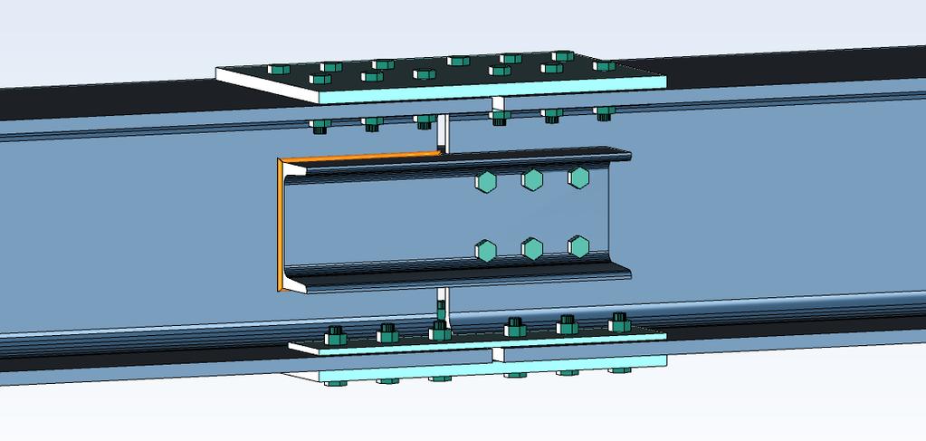 W środowisku Advance Design parametry łączonych elementów oraz siły wewnętrzne są automatycznie przenoszone do modułu