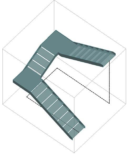 Schody proste z jednym biegiem Schody typu L z