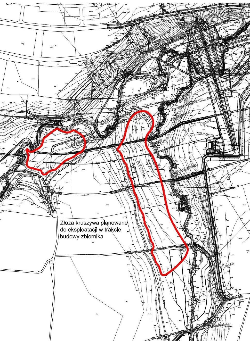 Mapa 3 Lokalizacja złóż kruszywa planowanych