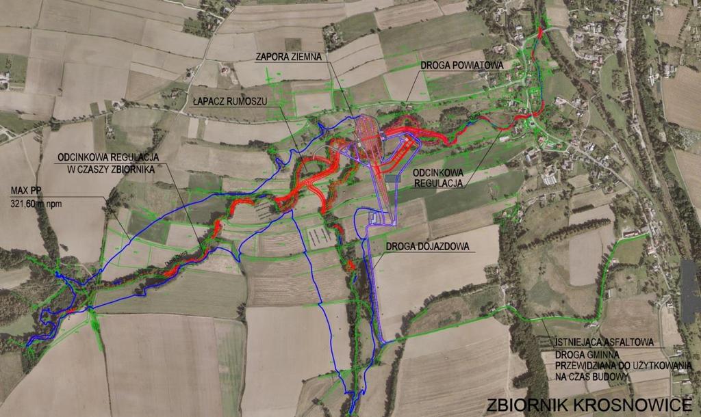 Mapa 1 - Lokalizacja suchego zbiornika
