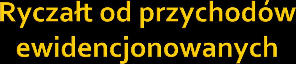 art. 6 ust. 1 u. z. p. d. o. f. Opodatkowaniu ryczałtem od przychodów ewidencjonowanych podlegają przychody osób fizycznych z pozarolniczej działalności gospodarczej, o których mowa w art.