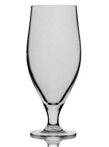 53 C Kieliszek o pojemności 420 ml przedstawiony na rysunku, służy do podawania A. long drinka. B. short drinka. C. ponczu. D. piwa.
