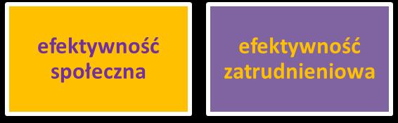 ) W projektach realizowanych w Celu Tematycznym 9 pomiar efektywności społecznozatrudnieniowej zastąpiono pomiarem osobno efektywności