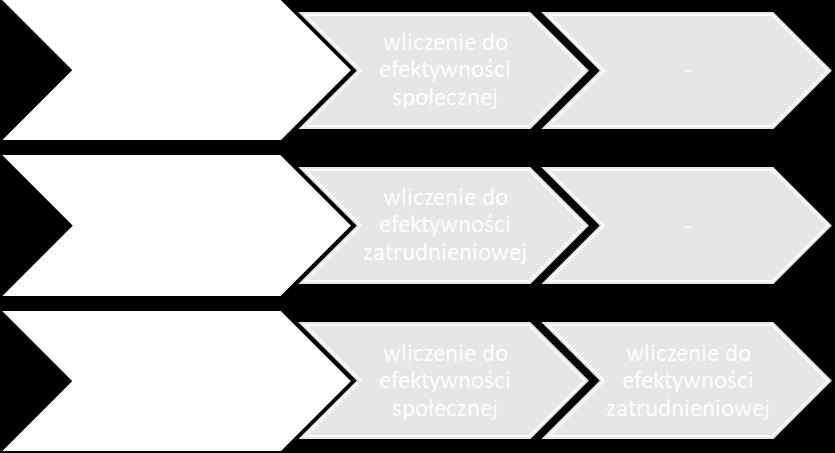 ZASADY OGÓLNE Uczestnik może spełnić kryterium efektywności zatrudnieniowej lub społecznej, albo obydwa naraz.