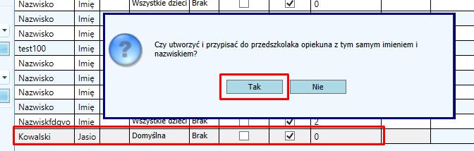 3) Automatycznie otwierane jest nowe okno, gdzie w polu Numer karty należy używając czytnika systemowego odczytać numer karty, którą chcemy dopisać do opiekuna (numer karty można wprowadzić ręcznie z