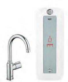 RED 30 080 000 chrom 1 454,00 30 080 DC0 stal nierdzewna 1 635,00 GROHE Red Mono zawór sztorcowy z boilerem (8 litrów) elementy składowe: Bateria kuchenna GROHE Red Mono (30 035 000) do wody gorącej