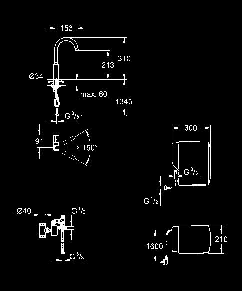 299,00 GROHE Red Mono zawór sztorcowy z boilerem (4 litry) elementy składowe: Bateria kuchenna GROHE Red Mono (30 035 000) do wody gorącej wylewka C GROHE ChildLock do wody gorącej certyfikowana