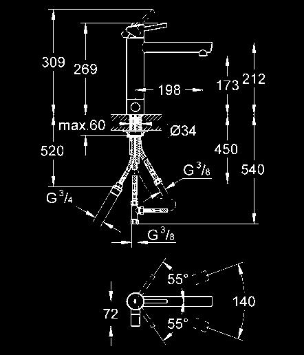strumienia automatyczne przełączanie na perlator kąt obrotu 100