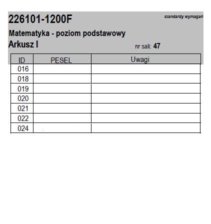 Naklejki na bezpieczne koperty nowy egzamin będzie miał białe