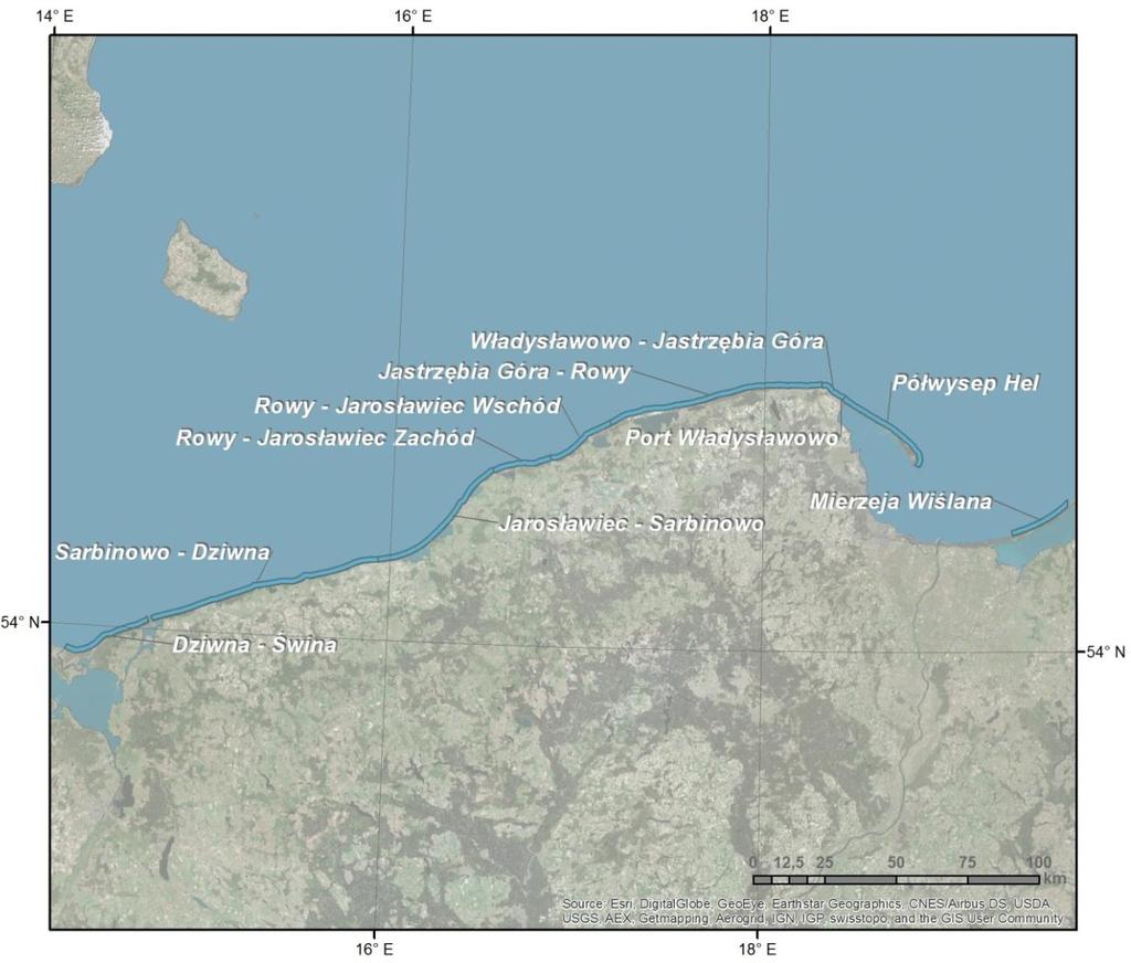 Wprowadzenie 1. wody przybrzeżne zawarte w tabeli nr 3 oraz na rysunku nr 4 - znajdujące się w gestii Polski; 2.