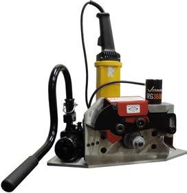 Zawór ręcznej pompy hydraulicznej Napęd mechaniczny Osłona górnego walca Hydrauliczny cylinder Uchwyt ręcznej pompy hydraulicznej Dolny walec/ główny wałek Płyta podstawy Nożny wyłącznik NA NARZĘDZIU