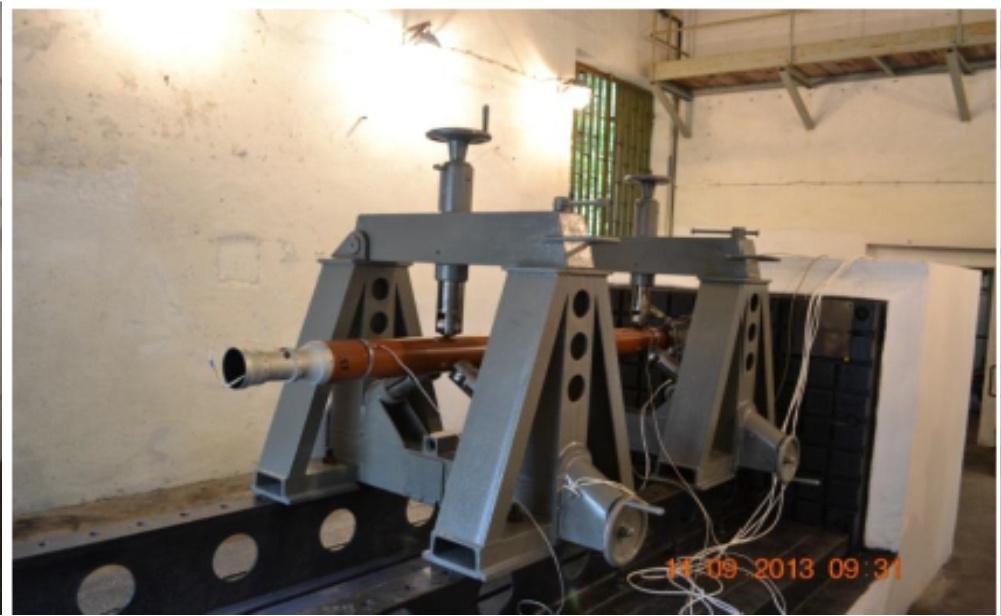 a) The position of control and registration of the test results on the propulsion loads ballistic testing station together with the