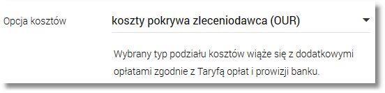 Page39 Na formularzu nowego przelewu zagranicznego zastosowana jest walidacja numeru rachunku w zakresie: o wymogu podania poprawnego kodu kraju (zgodnego z bazą kodów krajów rachunków IBAN) na