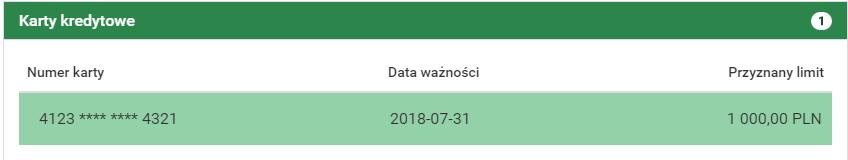 Po wejściu w numer karty przechodzimy do informacji szczegółowej danej karty. W ww.