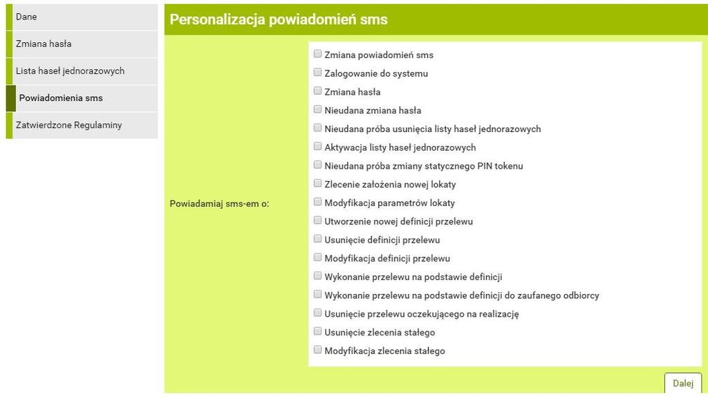 82 Mój profil Rysunek 9.10: Lista zdarzeń Rysunek 9.