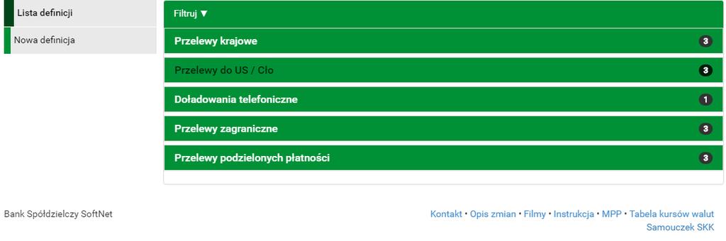 11.1 Definicje wprowadzenie 93 Rysunek 11.3: Lista definicji - belki Rysunek 11.