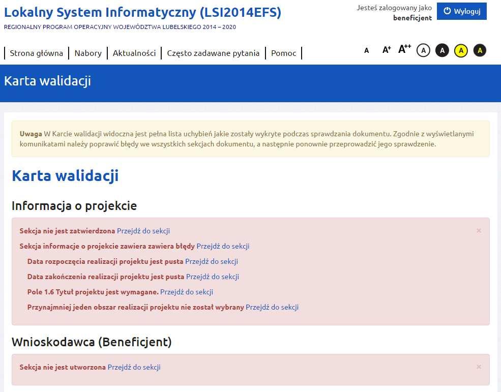 Dla poprawnie wypełnionego wniosku