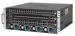 MODULARNY PRZEŁĄCZNIK M6100 Seria NETGEAR M6100 zapewnia rozbudowane usługi L2/L3/L4 i IPv4/IPv6 do obsługi połączeń szkieletowych i brzegowych w małych i średnich firmach oraz tworzenia