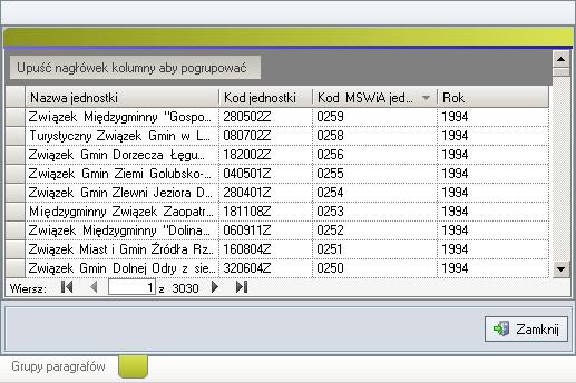W oknie środkowym wyświetli się lista układów (rys. 112). Rysunek 112.