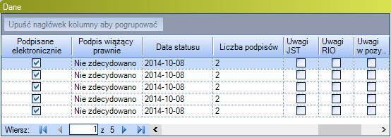 8. Weryfikacja podpisów elektronicznych Weryfikacja podpisów elektronicznych odbywa się z poziomu modułu Sprawozdania.