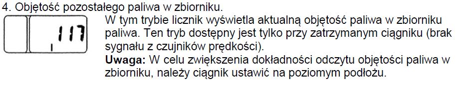 Panel wskaźników w trybie wyświetlania komunikatów błędów Każdy komunikat o błędzie (np.