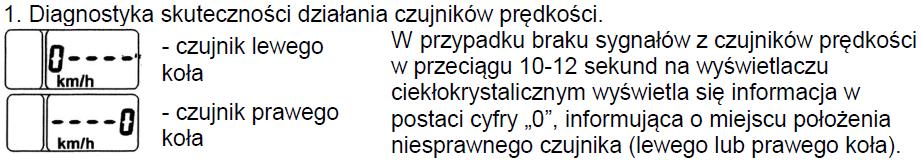 wcześniej wyświetlanych informacji o parametrach pracy ciągnika.