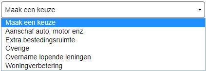 Dodatkowa kwota gotówki; 3. Inny cel; 4.