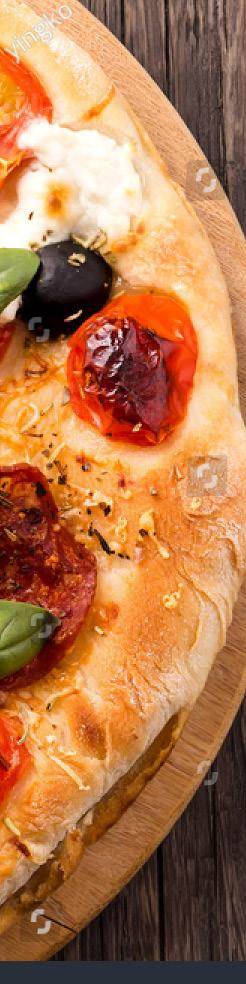 PIZZA small/ mała big/ duża 10 (26cm) 14 (40cm) (Choose your base sauce from: homemade tomatoe base, bbq base / Do wyboru sos pomidorowy lub bbq) Margherita (base, sauce, cheese, mozzarella / ciasto,
