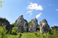Park Miniatur - Szlak Orlich Gniazd w Miniaturze, Park Doświadczeń Fizycznych - tu poznasz świat fizyki, Park Rozrywki - średniowieczne wesołe miasteczko, Dom Legend i Strachów -