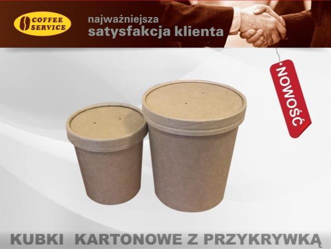 COFFEE SERVICE SP. Z O.O. KUBKI KARTONOWE Z PRZYKRYWKĄ Ekologiczny innowacyjny wygląd Pawilon 6, stoisko 52 Różne