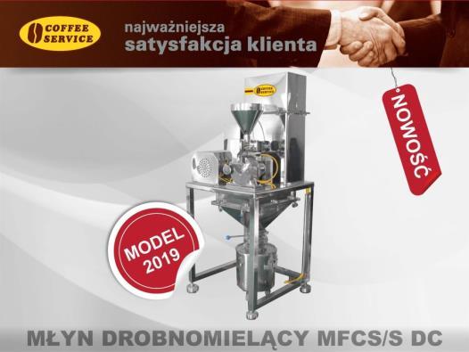 COFFEE SERVICE SP. Z O.O. MŁYN DROBNOMIELĄCY MFCS/S 50 DC Stosowany do super drobnego mielenia: artykuły spożywcze, środki chemiczne, kosmetyki, itp.
