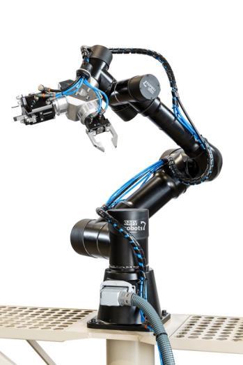 OTS SP. Z O.O. Robot ES5 Najmniejszy z robotów przemysłowych firmy Easy Robots, 6 osiowy manipulator ES5, waży zaledwie 20 kg i może