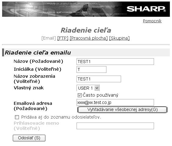 jednodotykovom tlačidle ( ). PRIPRAVENÉ K ODOSLANIU. 6 6 TEST TEST NASTAVENIE / PODMIENKY TEST TEST PREH AD ADRIES TEST5 TEST6 GLOBÁLNE TEST7 TEST8 VYHL. ADRESY ÈASTÉ POU.