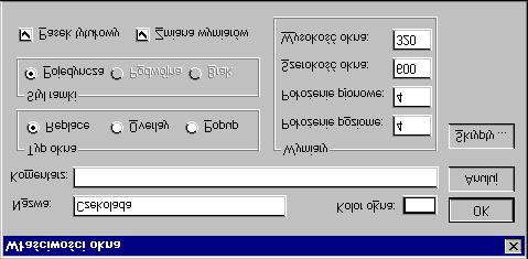 Rozpoczynamy naukę Aby utworzyć Twoje pierwsze okno, wywołaj polecenie Plik/Nowe okno.