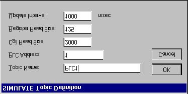 Jedyne, co nam zostało do wykonania to określić, jak często program komunikacyjny powinien powiadamiać InTouch-a o zmianach wartości (stanu) dostarczanych do InTouch a danych.