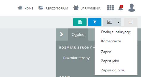 Po naciśnięciu na powiadomienie przykładowo - został skomentowany., wyświetli się raport który Następnie aby przejść do podglądu komentarzy należy kliknąć na ikonkę komentarze.