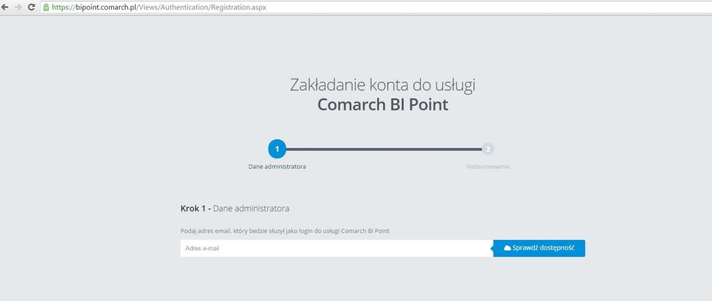 1. Rozpoczęcie korzystania z BI Point 1.
