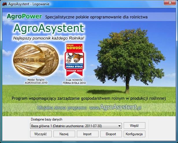 3. Praca w programie AgroAsystent 3.1. Uruchomienie aplikacji. Zainstalowany uprzednio program uruchamiamy za pomocą skrótu znajdującego się na pulpicie lub w menu Start.