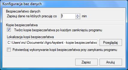 należy do nich wprowadzać swoich rzeczywistych danych). Baza główna na początku jest czysta i służy do wprowadzania rzeczywistych danych gospodarstwa. 2.
