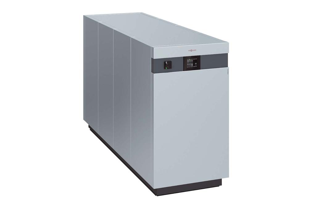 Vitocal 350-HT Pro Vitocal 350-HT Pro 56,6 do 144,9 Przegląd zalet: Prosty w obsłudze regulator PLC z kolorowym wyświetlaczem dotykowym Parametry mocy dla solanki: 56,6 do 144,9 przy B0/W35 C, 148 do