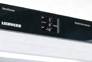 Wysokiej wydajności system PowerCooling zapewnia szybkie schładzanie świeżo włożonych produktów i równomierny rozkład temperatury w całym wnętrzu chłodziarki.
