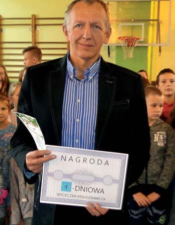 potwierdzenie nagrody dla uczniów w postaci wycieczki dwudniowej
