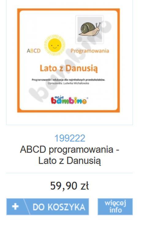 Do zestawu dołączono 128 klocków ruchu z tektury laminowanej: Klocki START,STOP,OBROTY, STRZAŁKI Klocki