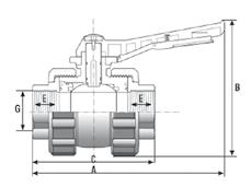Zawory kulowe Zawór kulowy BVE GW x GW G SYMBOL E B L Z H C PN 1240011 50 51 16 46 78 65 16 ½ 1240012 60 58 19 52 90 70 16 ¾ 1240013 68 65 22 60 104