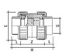 Zawory zwrotne Zawór zwrotny CVE GW x GW G SYMBOL L Z H E DN PN ½ 1310056 16 46 78 50 15 16 ¾ 1310058 19 52 90 60 20 16 1 1310059 22 60 104 68 25 16 1 ¼ 1310060 24 68 116 80 32 16 1 ½ 1310061 24 78