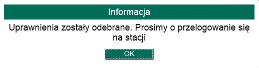 Menu Użytkownik Dla ról publicznych po akceptacji - po uruchomieniu akcji Usuń - uruchomi