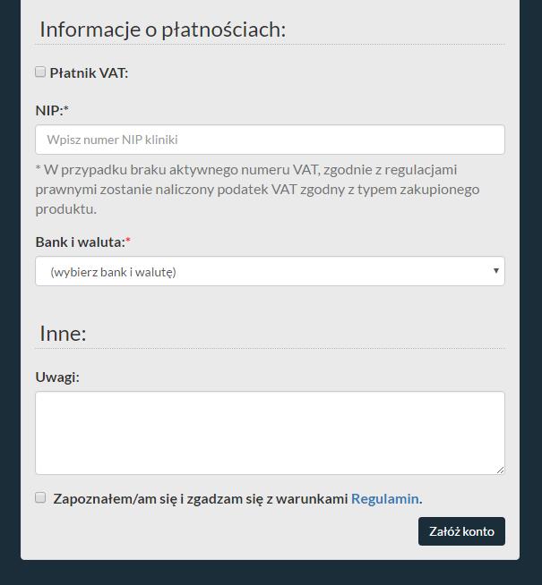 5. Po kliknięciu na przycisk "Załóż konto" pojawi