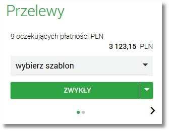 Aby wrócić do listy rachunków należy wybrać ikonę znajdującą się w nagłówku formularza. Jak wykonać przelew?