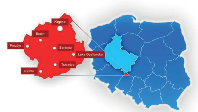 Rysunek 2. Położenie powiatu kępińskiego na tle Polski. Źródło: www.radiosud.pl 1.