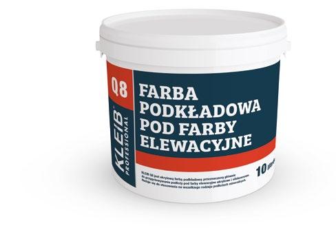 FARBY ELEWACYJNE Systemy ociepleń FARBA ELEWACYJNA SILOKSANOWA do malowania ochronnego i dekoracyjnego Q4 KLEIB Q4 jest elementem złożonego systemu zewnętrznej izolacji cieplnej z wyprawami